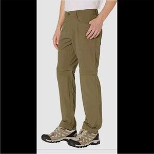 White Sierra Men's Convertible Pants / Shorts 29.5”Inseam Dark Olive 2X